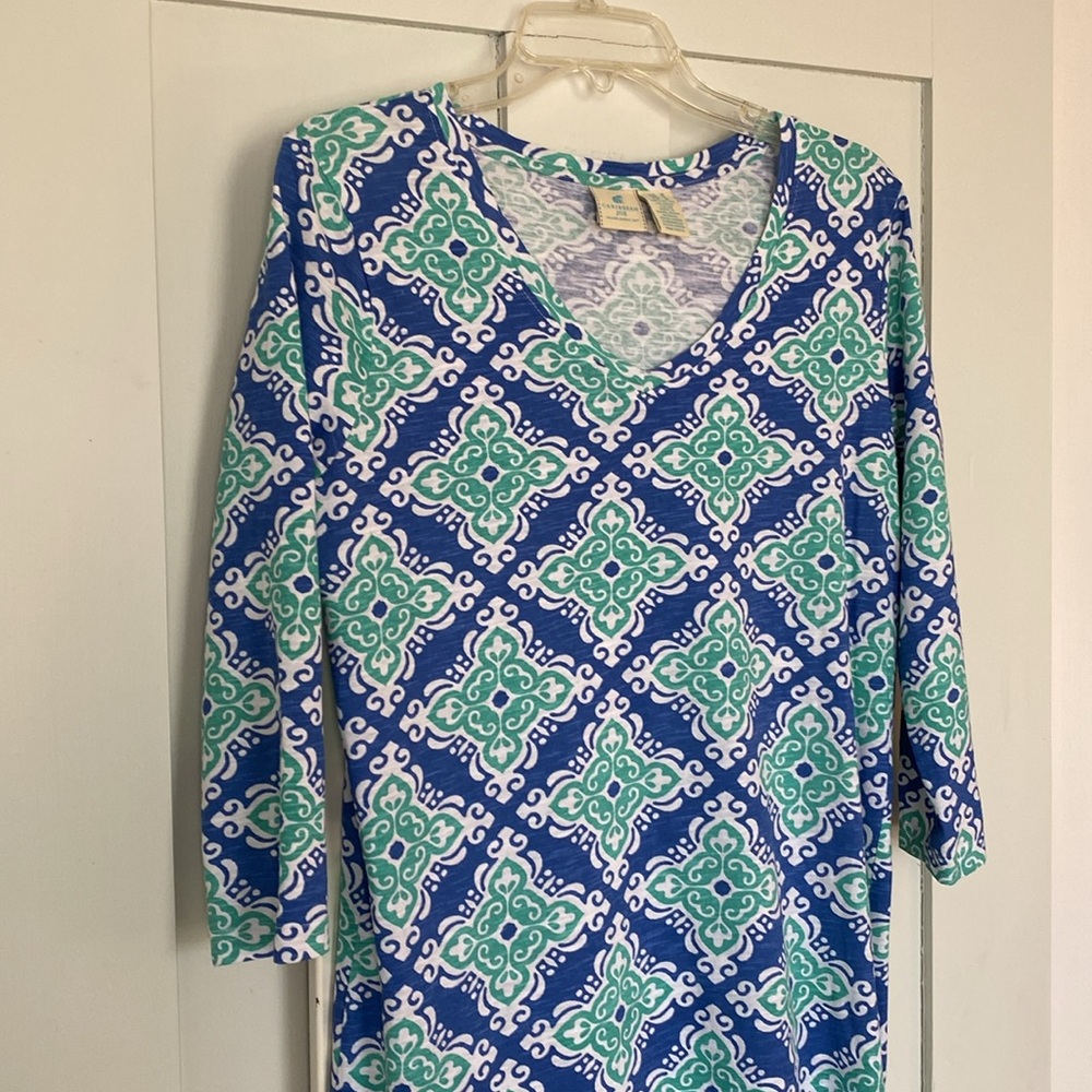 SALE!-NWOT Caribbean Joe cotton knit v-neck dress